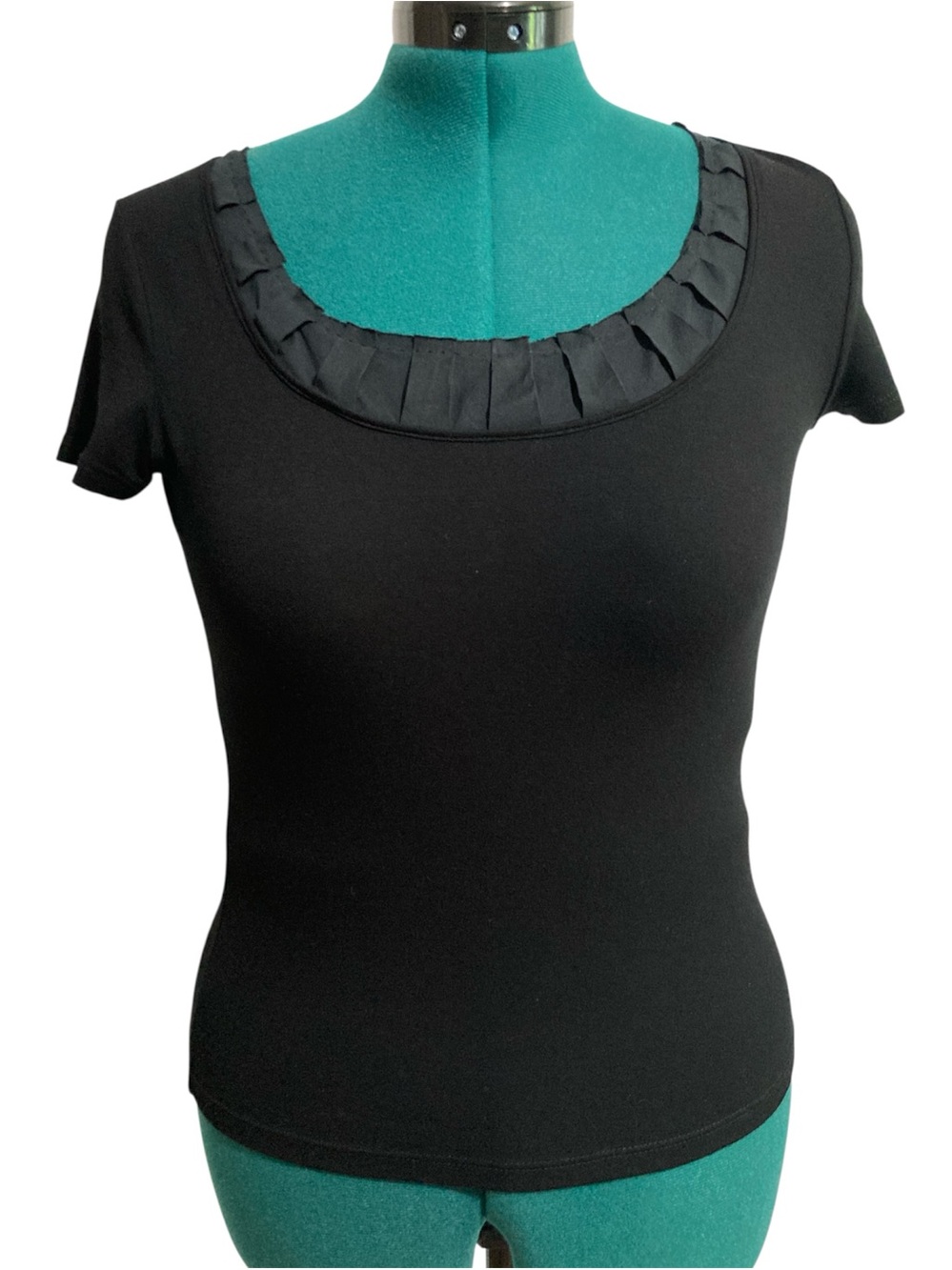 Weekend Max Mara Pleated Detail Short Sleeve Baby Tee